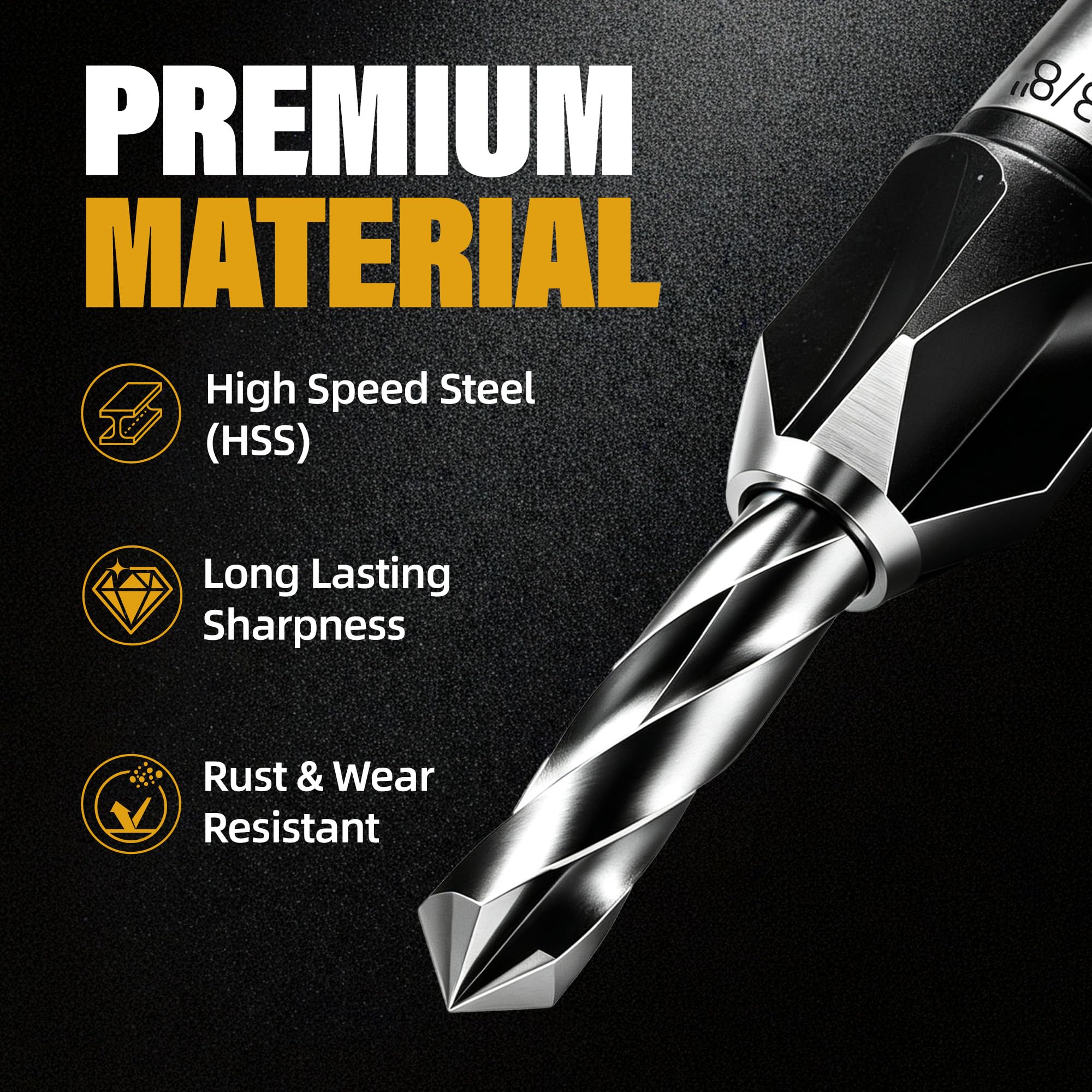 Burmong Countersink Drill Bit Set - 4 Piece -3