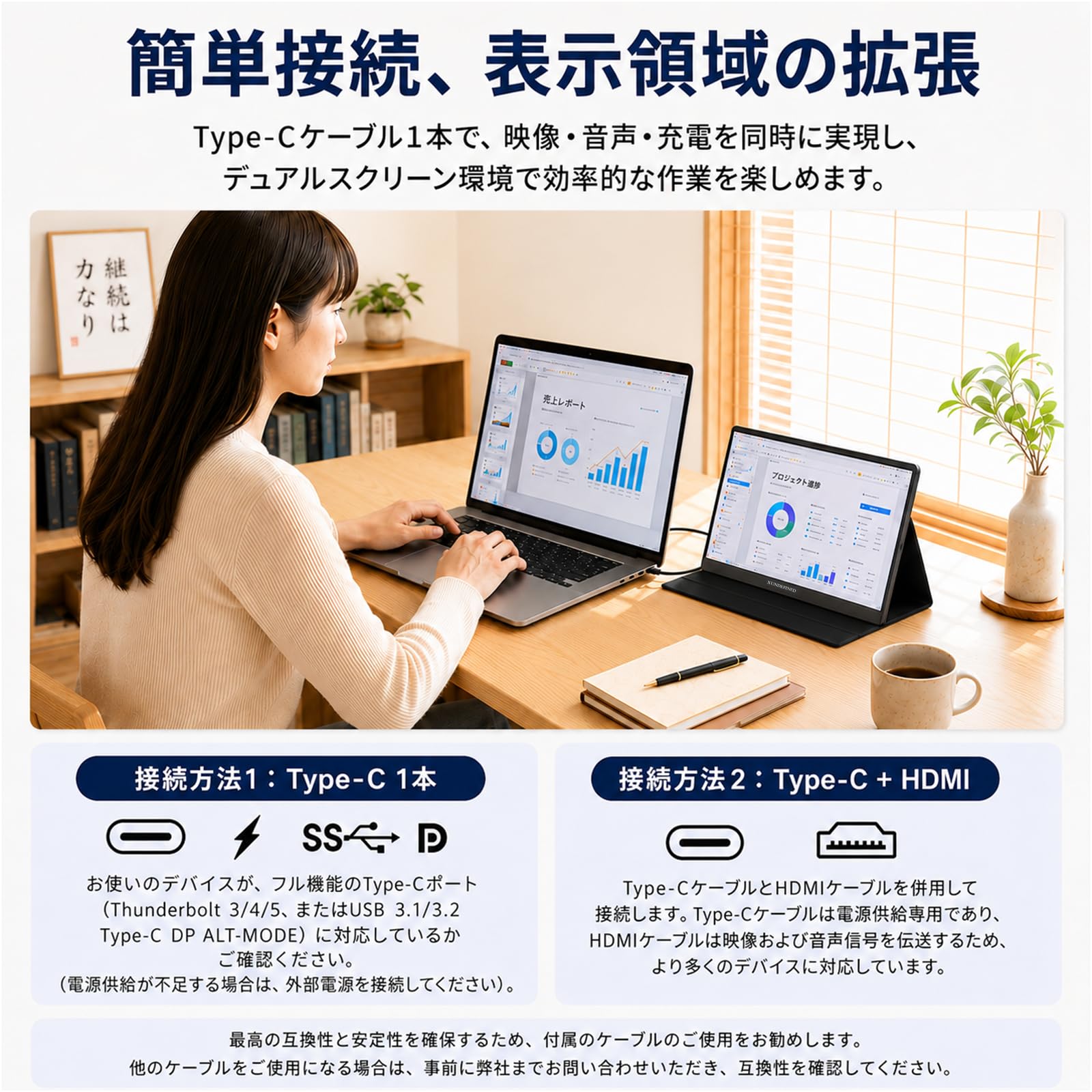 Amazon.co.jp: XUNDEFINED モバイルモニター 13.3 インチ WUXGA 1920