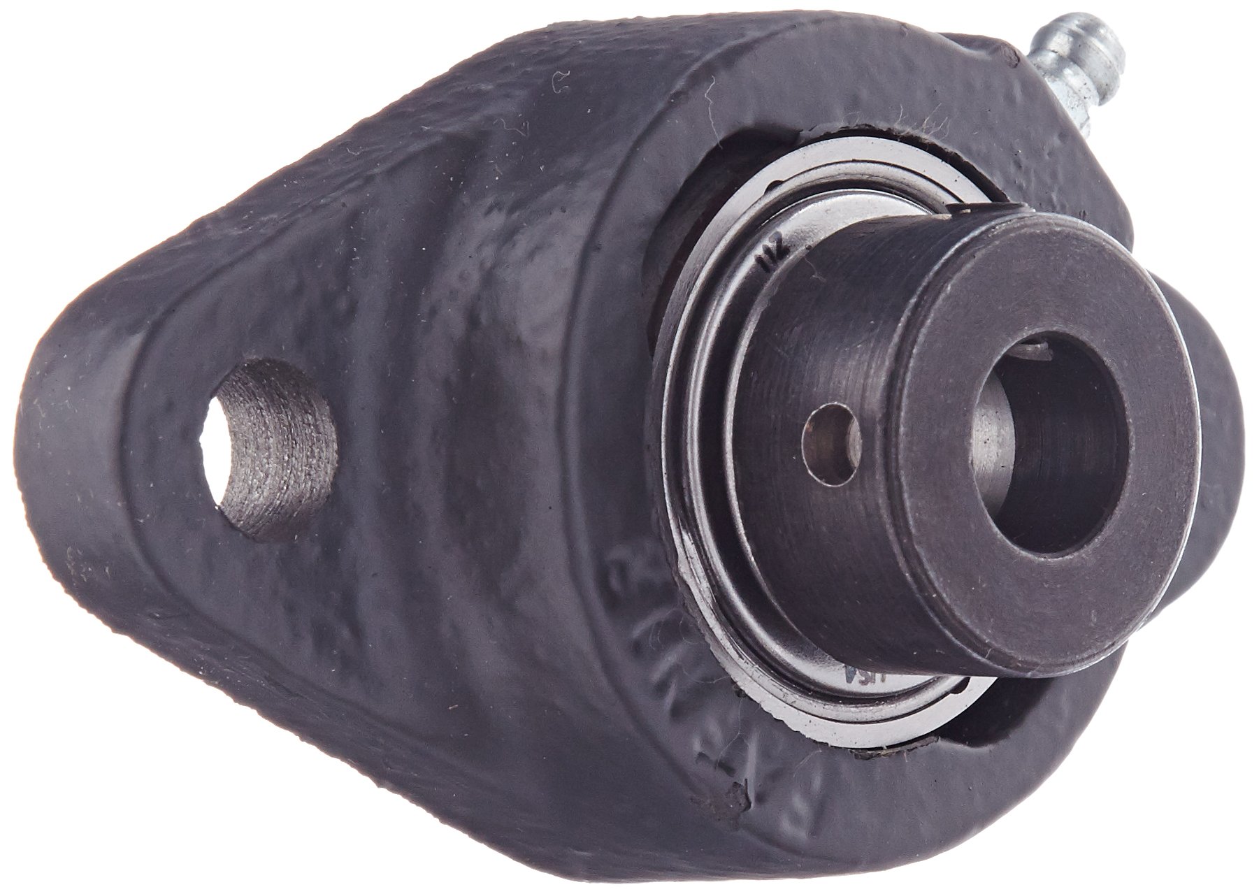 Timken RCJT1/2 Flange Unit, 2 Bolt Holes, Industrial-Duty, Relubricatable, Non-Expansion, Cast Iron, Eccentric Locking Collar, Inch, 1/2