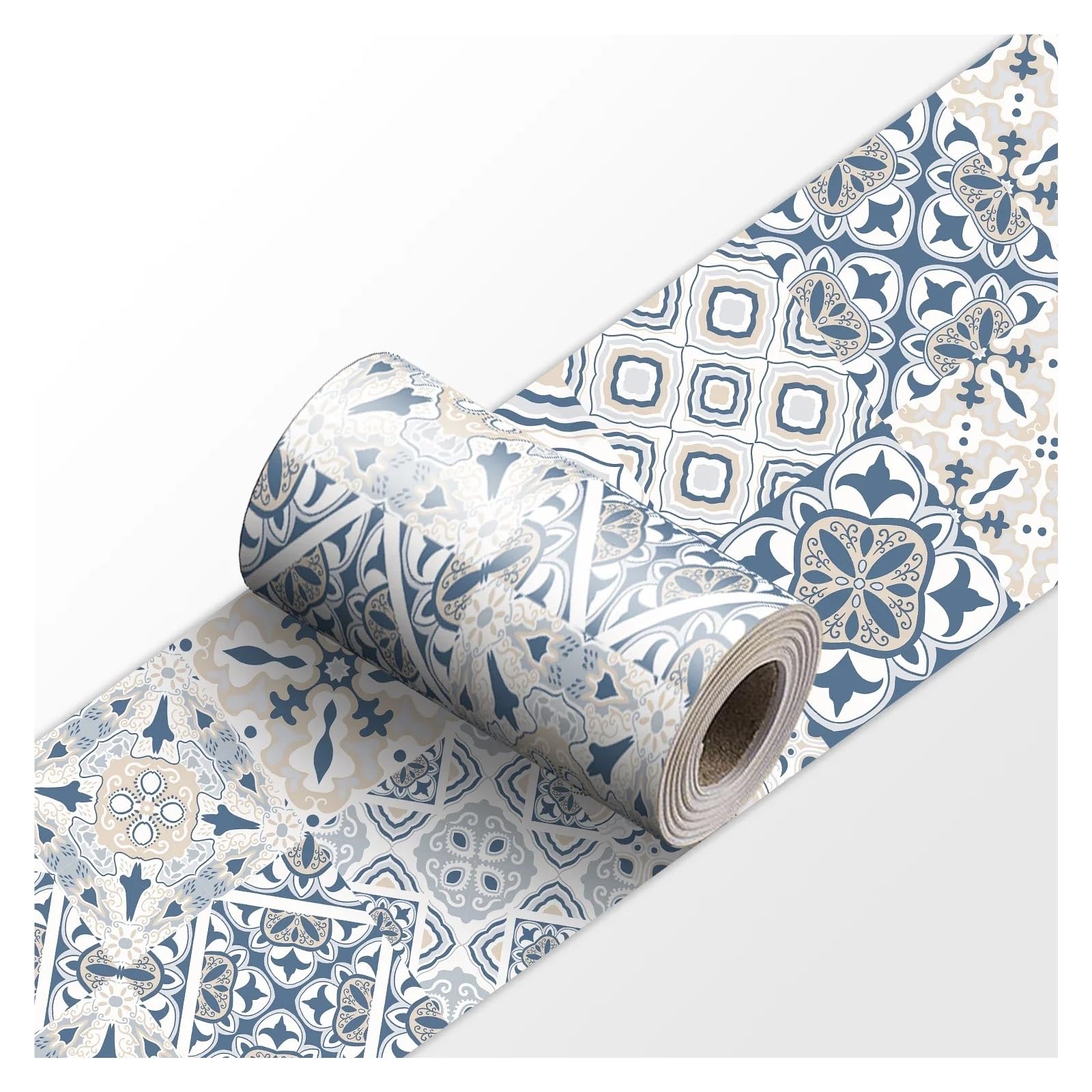 LCKKJHG Wallpaper Borders Self Adhesive 1pcs Ceramic Wall Stickers Peel & Stick Kitchen Backsplash Decorative Waist Line Tile Strips for Bathroom Skirting(YX-167,15cmX240cmX1roll)