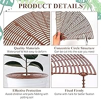 Vista 5 de YGAOHF 5 fundas de rejilla para macetas de 20.8 pulgadas, cubierta de rejilla cortable con 60 estacas, protector de suelo grande de plástico