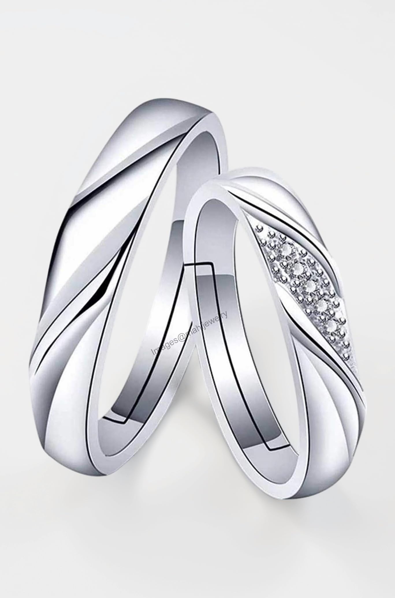 Valentine Gift Proposal Crystal Elegant Couple Adjustable Ring for Men and Women (PAFRCO1103110PR)