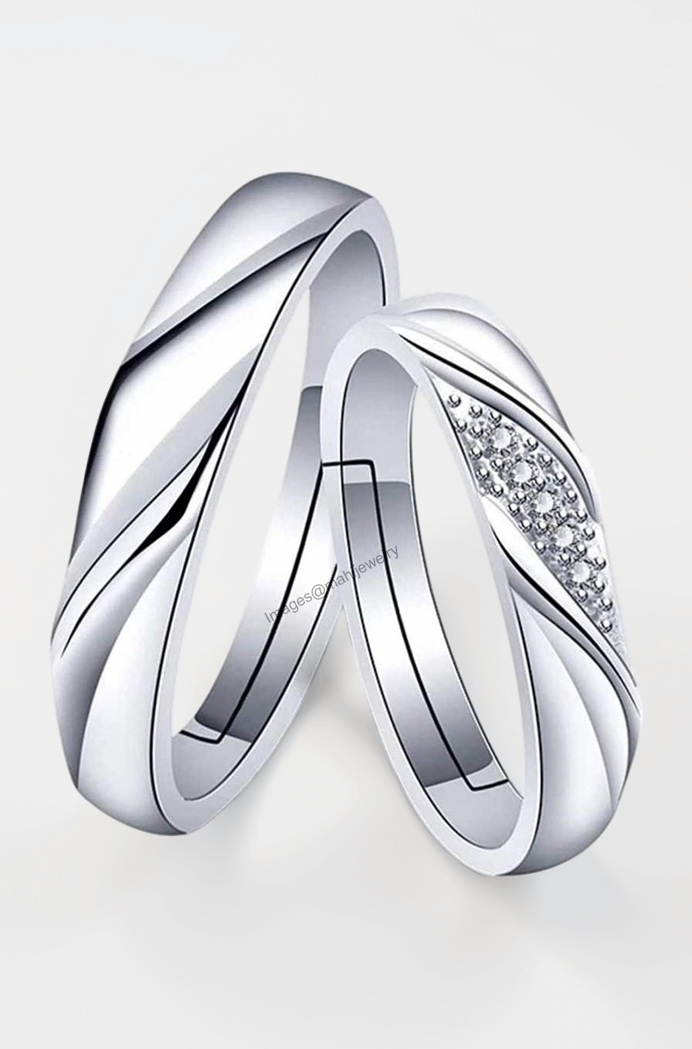 Valentine Gift Proposal Crystal Elegant Couple Adjustable Ring for Men and Women (PAFRCO1103110PR)