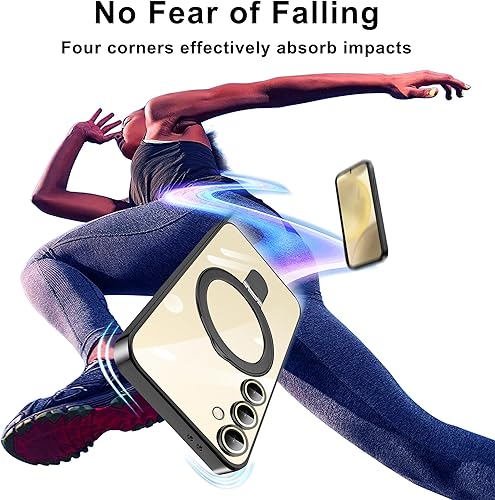 Miniatura 6 de xiusiteli Funda para Samsung Galaxy S24 Plus con soporte magnético compatible con MagSafe Protección contra caídas Kickstand Funda protectora de TPU