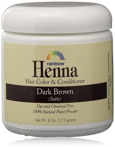 Rainbow Henna Persa Color de pelo marrón oscuro 4 oz paquete de 2 Rainbow Henna Persa Color de pelo marrón oscuro 4 oz paquete de 2