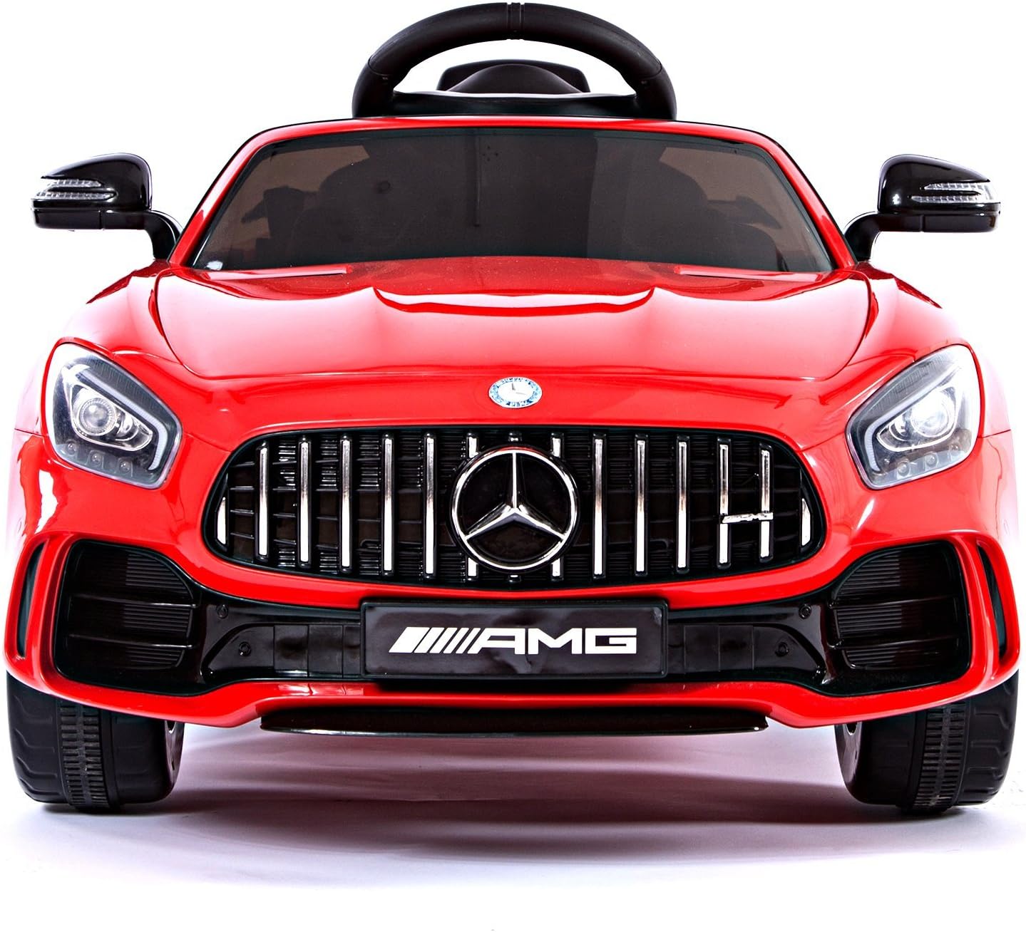 Mercedes Benz AMG GTR Electric Ride On Car with Remote Control for Kids | 12V Power Battery Official Licensed Kid Car to Drive with 2.4G Radio Parental Control Opening Doors Red