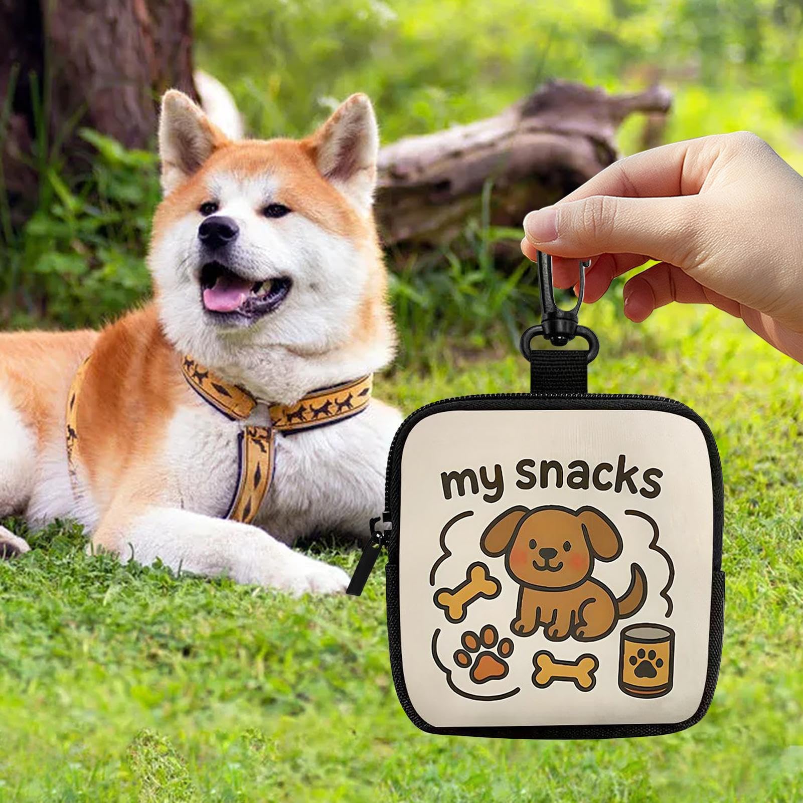 Borsa da Snack per Addestramento Cani Dispenser Portatile per Cibo
