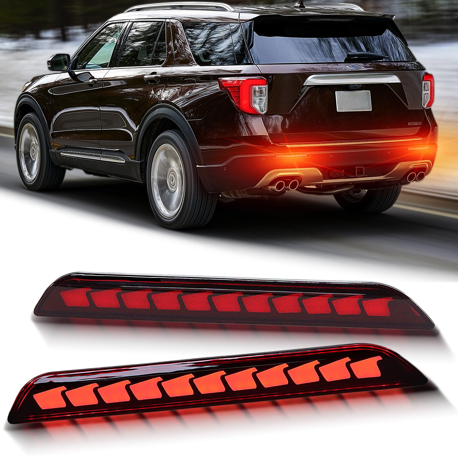 Amazon.com: BINQIGOO LED Rear Bumper Reflector Light Compatible