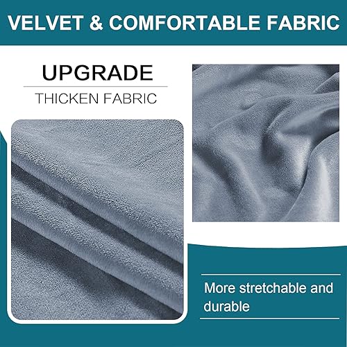 Miniatura 3 de Turquoize Juego de 2 fundas de terciopelo para taburetes de bar, fundas redondas para taburetes de bar, fundas para taburetes de bar, cuentan con