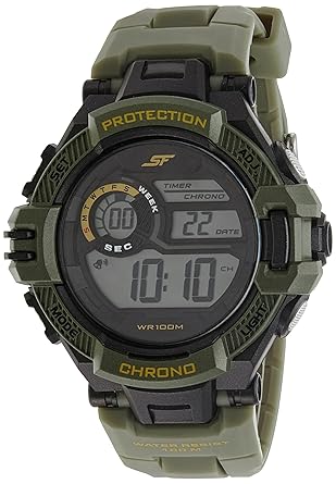 SF Digital Grey Dial Mens Watch-NL77075PP04