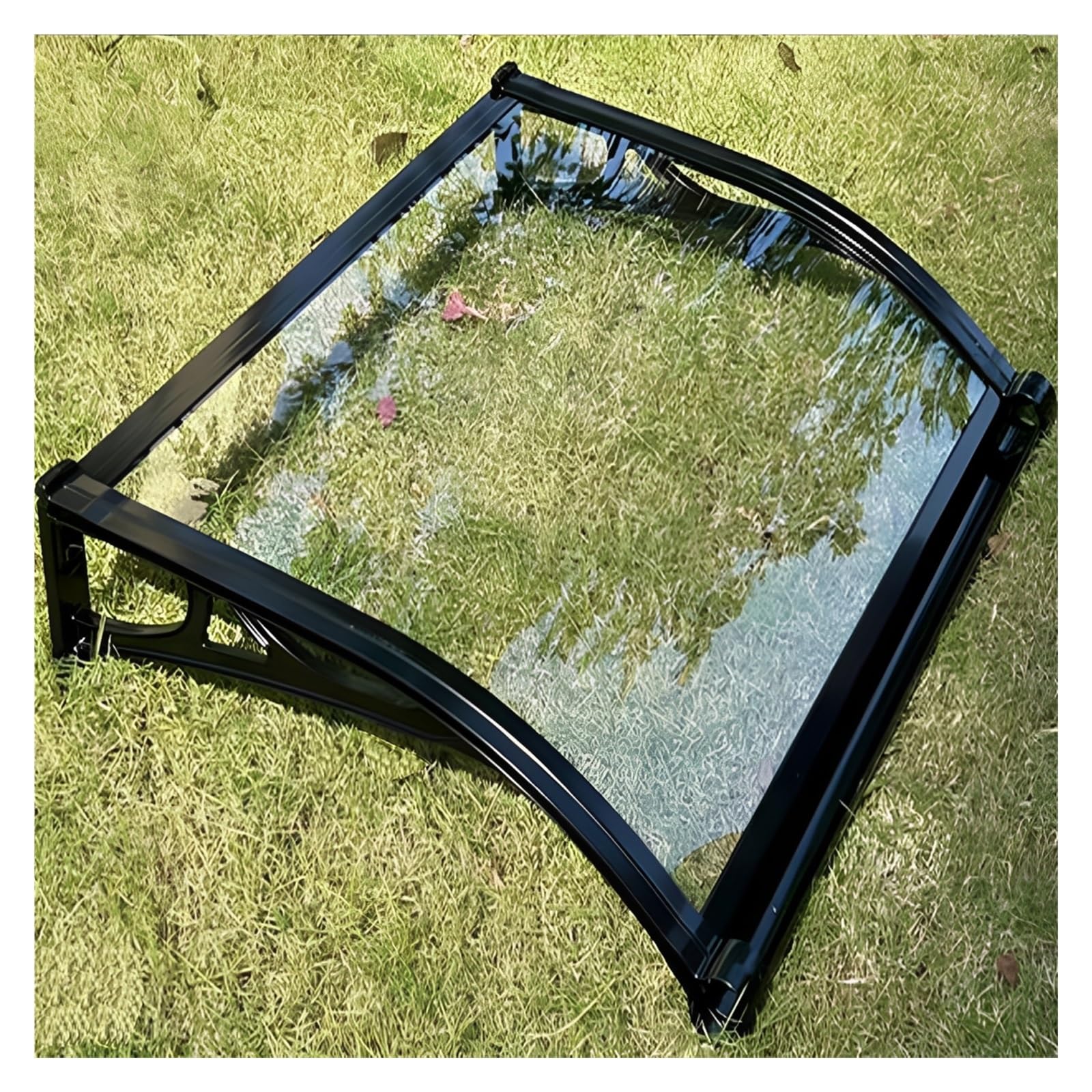 LWJSOCP Outdoor Pergola Canopy UV & Rain Protection Awning for Entrance Door and Transparent Shelter (100x200cm 39.37x78.74in) Sun Snow & Weather Resistant