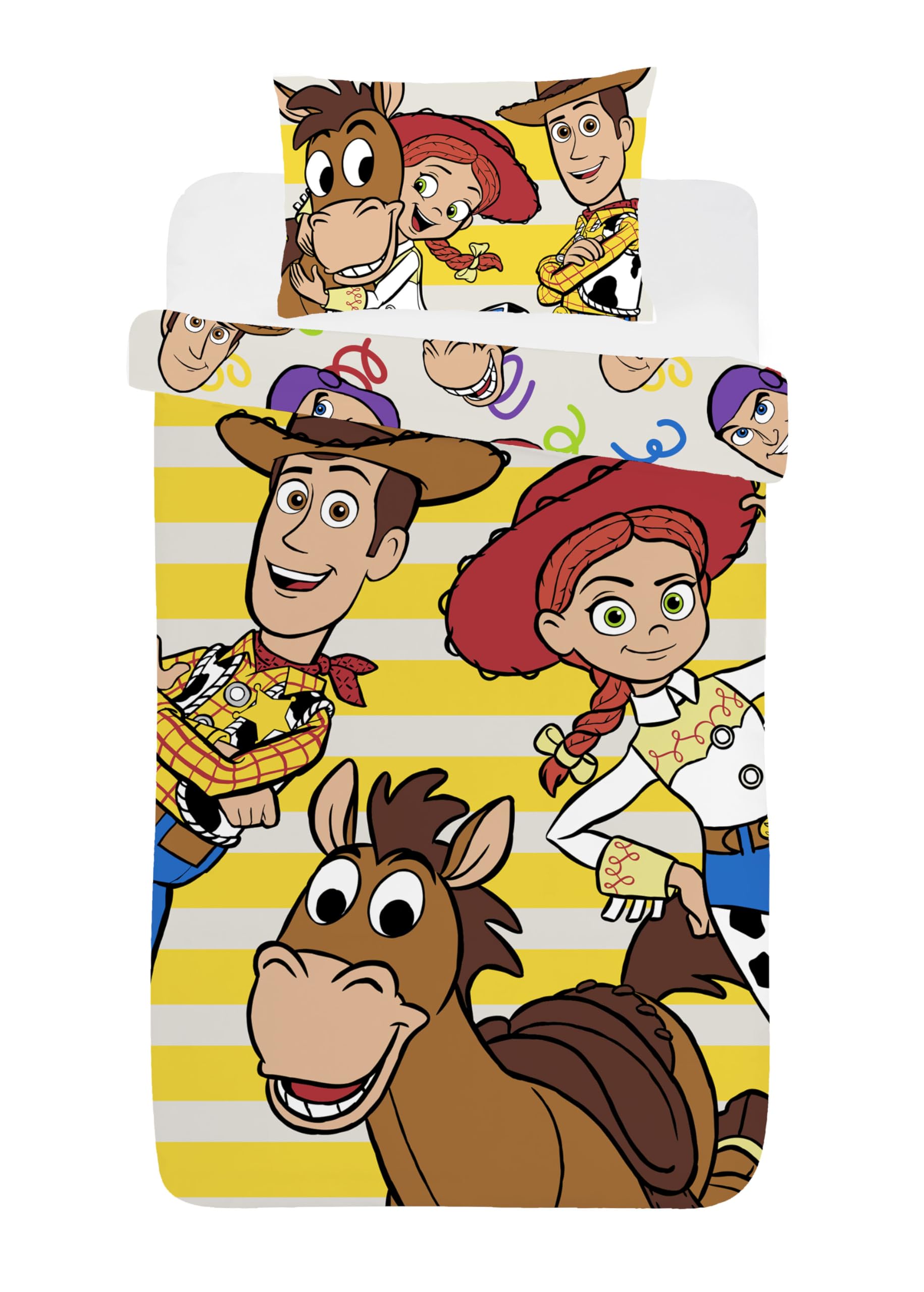 Disney Toy Story 5 Single Duvet Cover Bedding Set Reversible Kids Bedding with Pillowcase Cotton Rich Character Design