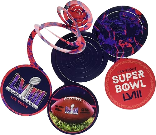 Super Bowl LVIII - Paquete de decoraciones de papel en espiral para fiestas, 12 piezas con recortes de 5 pulgadas para celebraciones temáticas de
