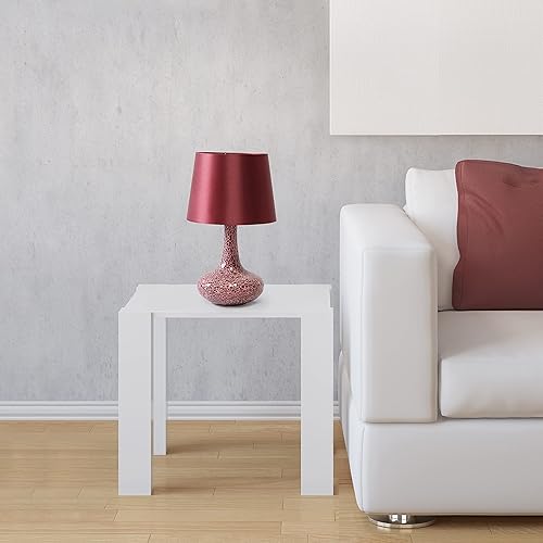 Miniatura 5 de Simple Designs LT3039-BLK - Lámpara de mesa, con pantalla de tela y base de mosaico espejado