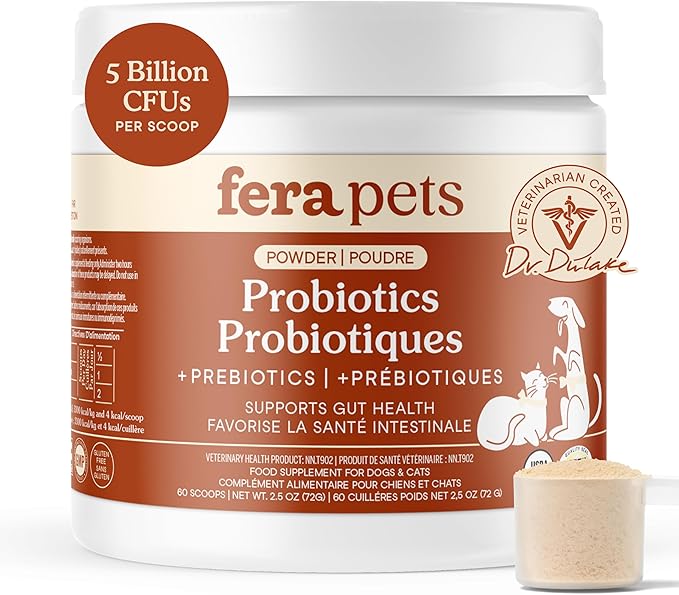 Fera Pets Probiotics for Dogs & Cats with Prebiotics