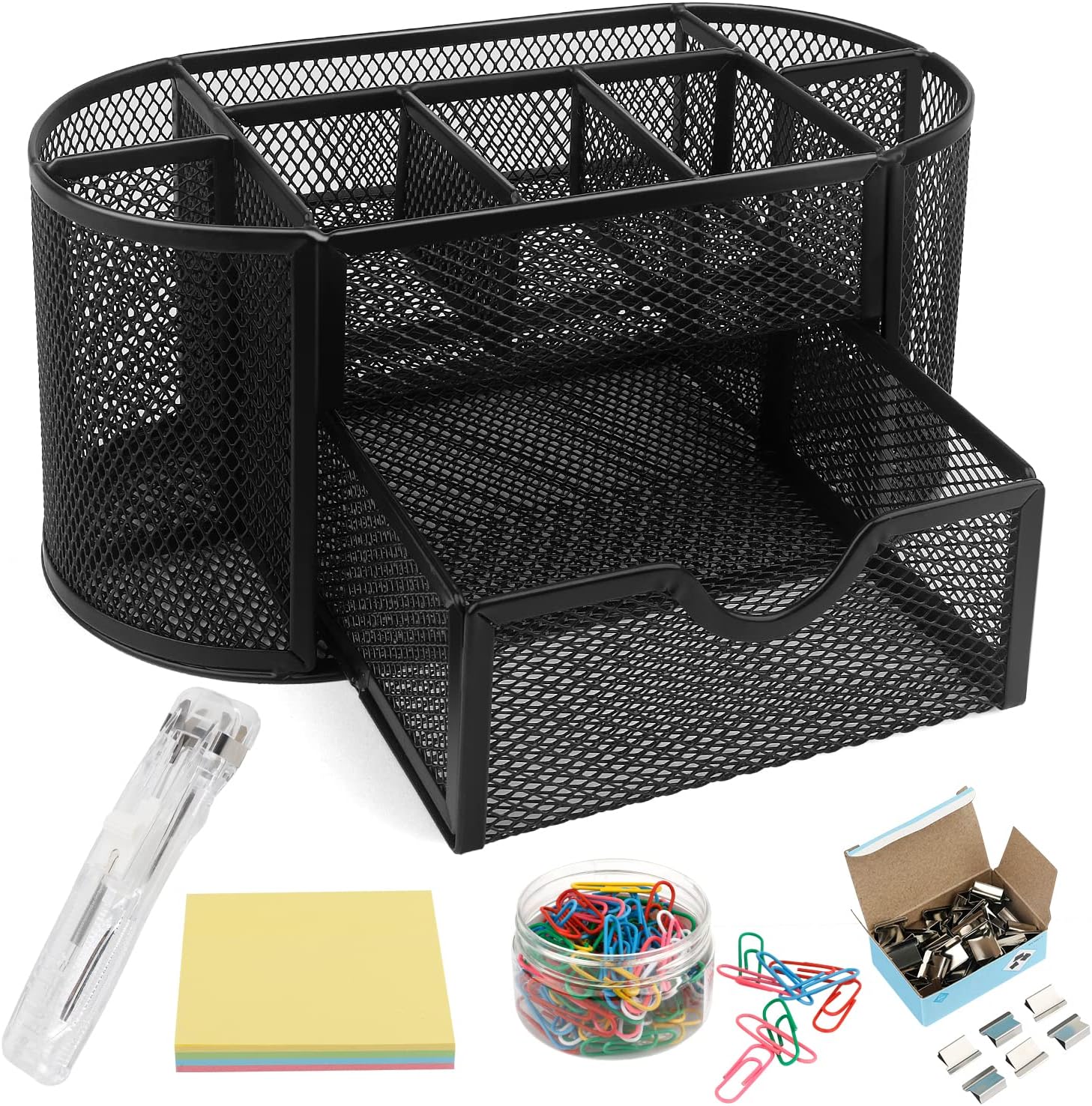 Desk Organizer, Pen Organizer for Desk with Sticky Note