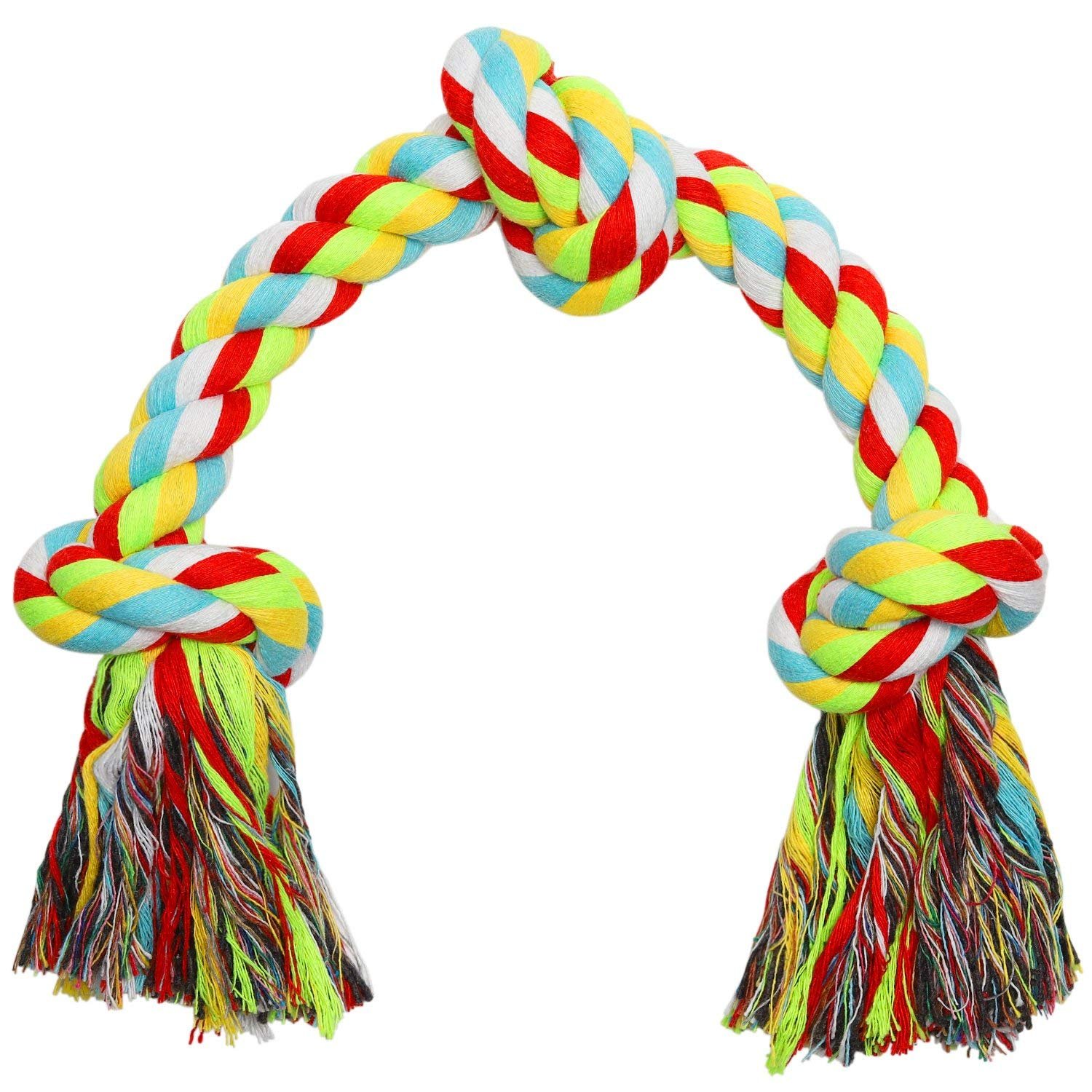 THE DDS STORE Rope Dog Toys Rope Toy for Medium Dogs, 3-Knot Thick Rope Dog Toy - Color May Vary (B07FQW55DX) Amazon Price History, Amazon Price Tracker