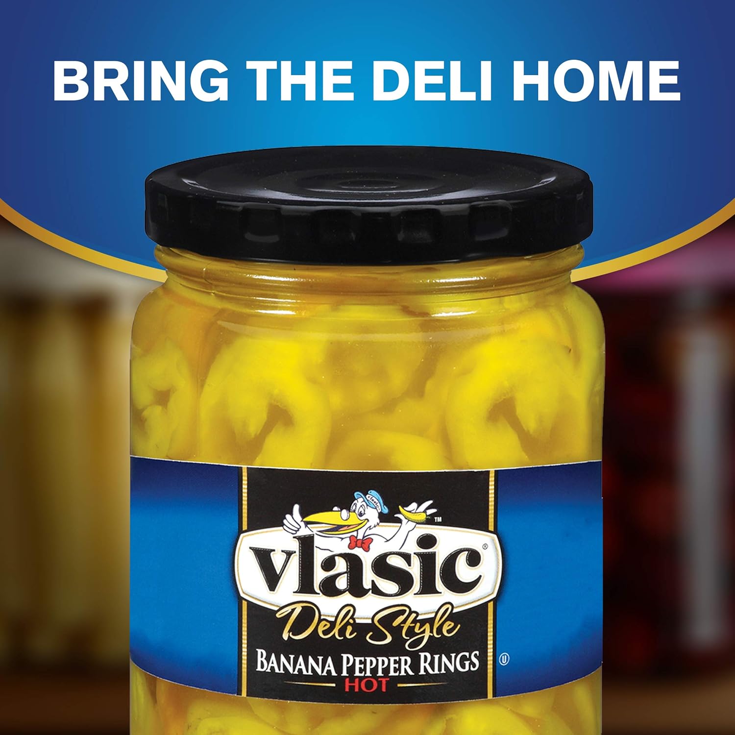 Vlasic Deli Style Hot Banana Pepper, Keto Friendly, 6 - 12 FL OZ Jars