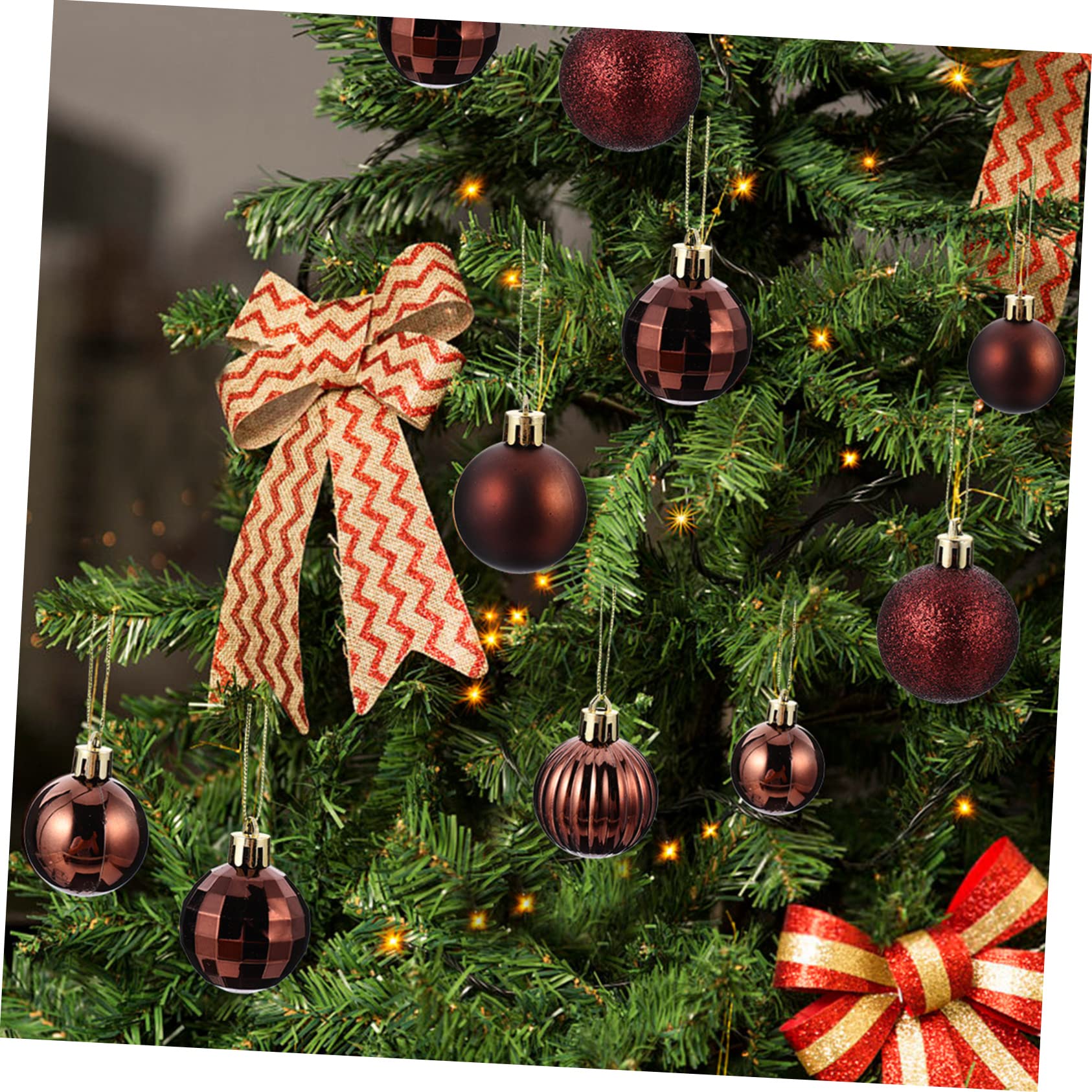 Zerodeko Adornos Colgantes De Navidad Forma De Bola para Árbol De Navidad Material Resistente Decoración y Navideños