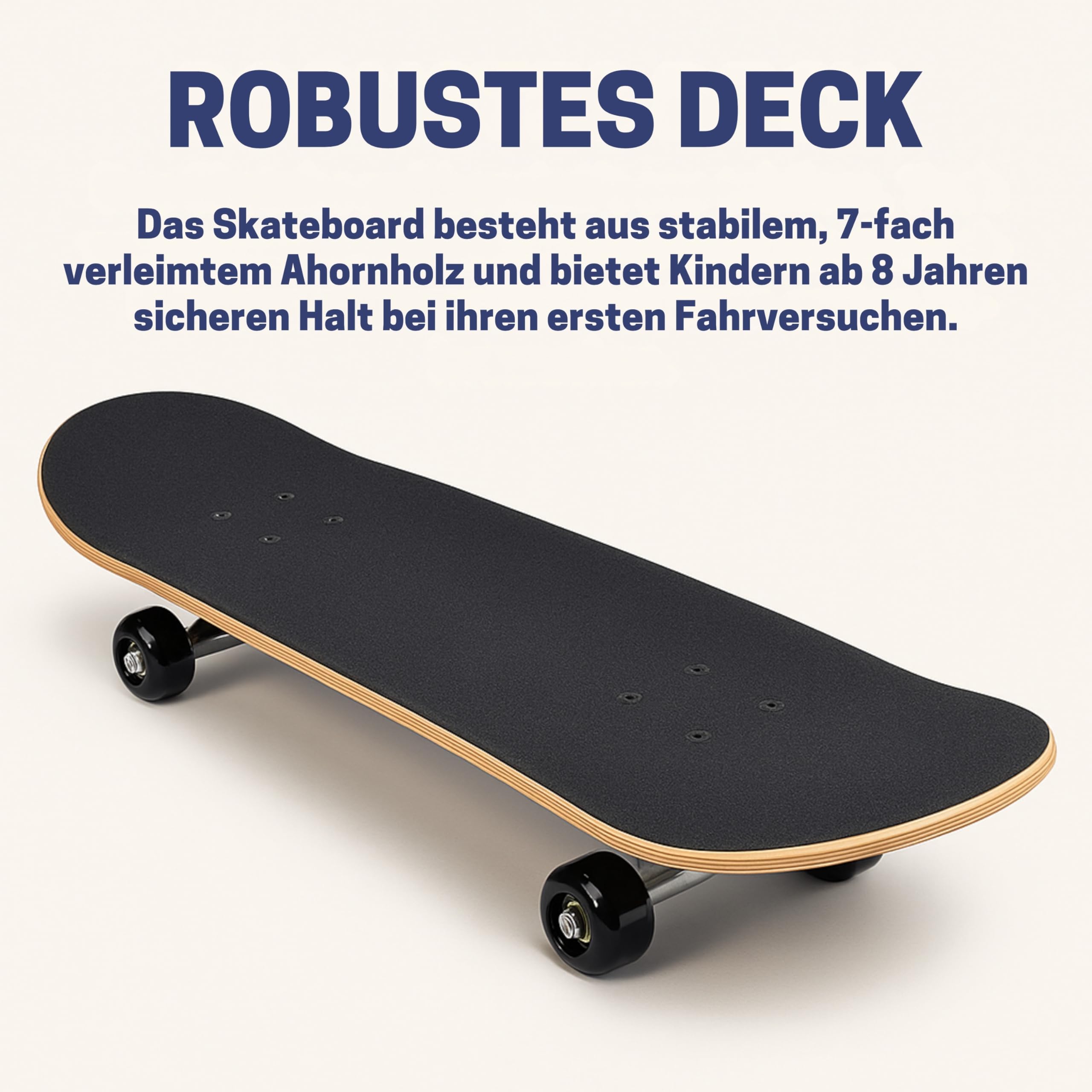 BEST SPORTING Skateboard Lion - Planche en bois robuste et roulements ABEC 5 pour débutants et confirmés - Skateboard Lion