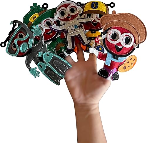 Miniatura 5 de Ahvian The Creative Títeres de dedo con temática de carrera (juego de 10 piezas) Militar, Bombero, Policía, Deportes, Astronauta, Doctor, Buceo,