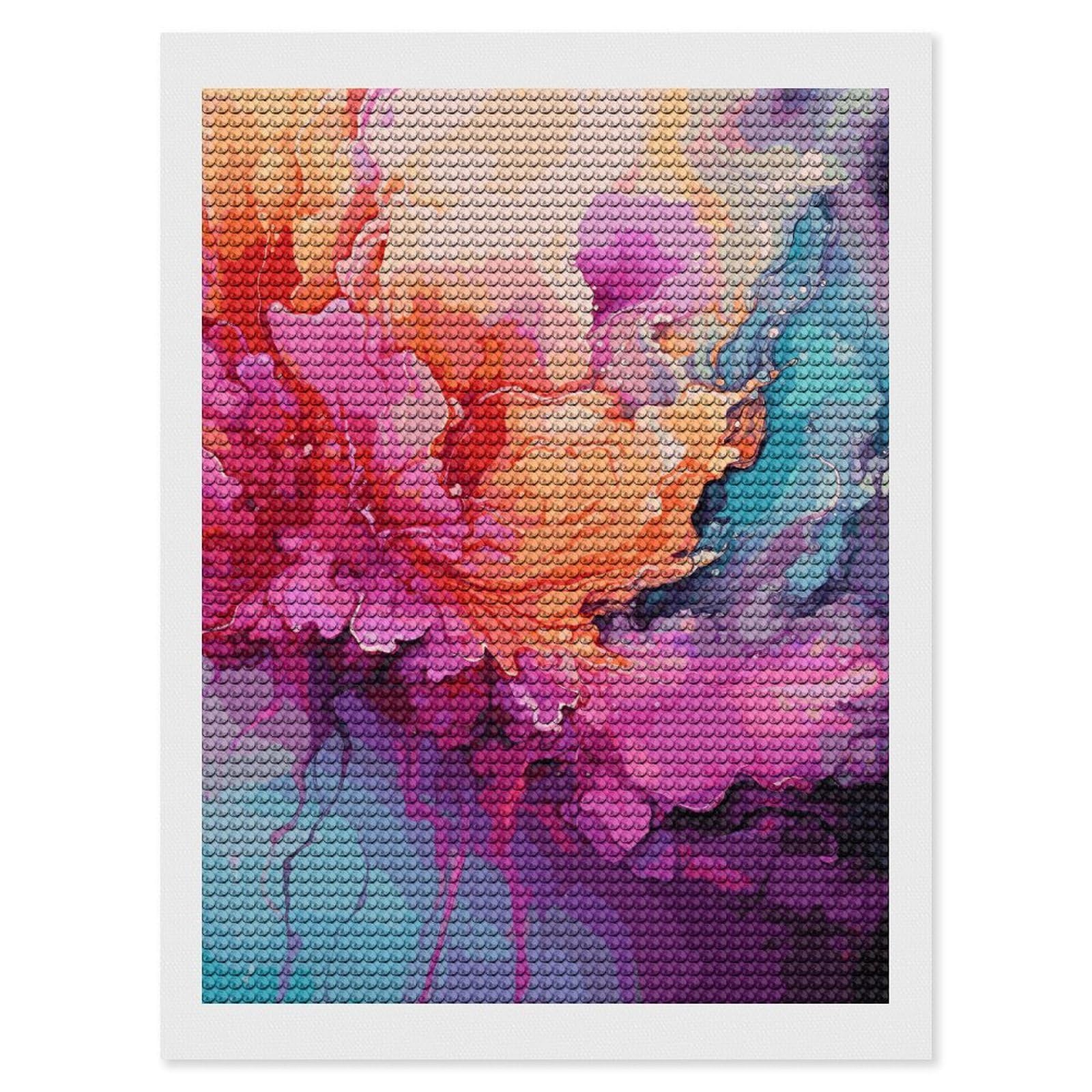 Diamond Painting Kits for Adults - DIY Diamond Art Kits for Beginners - Full 5D Paint Drill Diamond Dots Paintings- Colorful Watercolor Painting Diamonds Pictures Gem Art And Craft Wall Decor 12"x16"