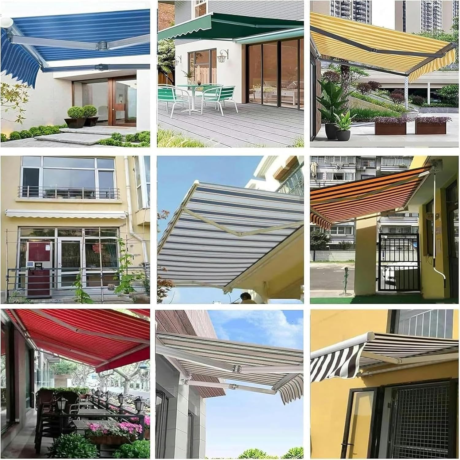 Manual Retractable Door Window Awning Replacement Fabric Sun Shade Deck Window Patio Cover Waterproof Polyester Canopy Cloth Sun Shade Shelter Canvas with Uv Protection(Size:12x8ft,Color:Gray)