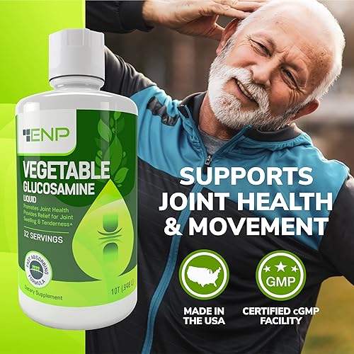 Miniatura 3 de Suplemento líquido de glucosamina más MSM, 1500 mg de glucosamina con MSM, apto para veganos, sin mariscos, sin OMG, suplemento de apoyo articular