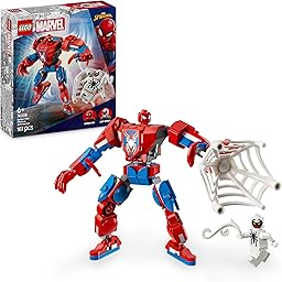 LEGO | Marvel Spider-Man Mech vs. Anti-Venom - Super Hero Figure Building Toy with 2 Minifigures for Imaginative Role Play - Gift for 6 Plus Year Old Boys and Girls 76308
