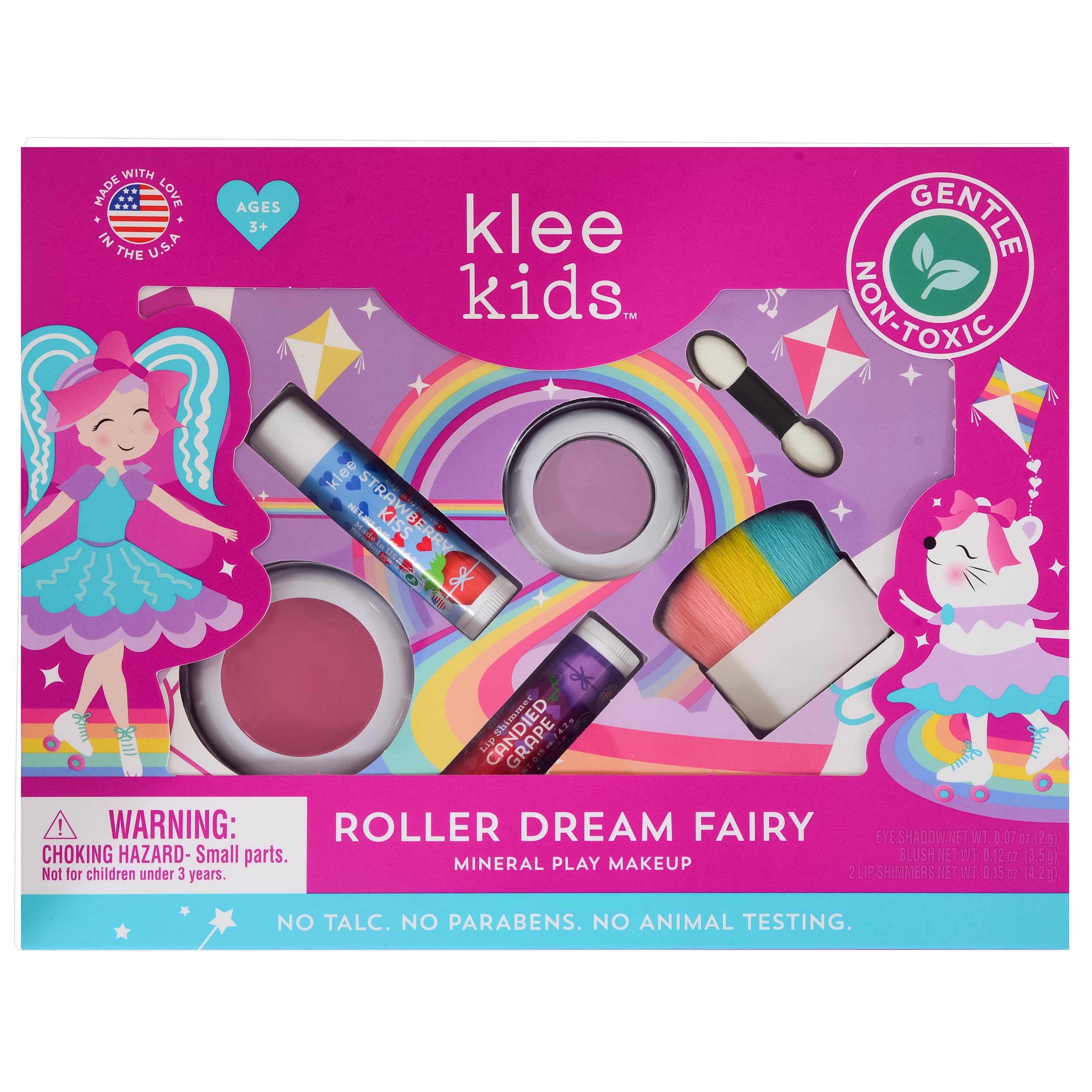 Klee Naturals Mineral Play Makeup Kit. Kid-Friendly and Non-Toxic. Made in USA. (Roller Dream Fairy)
