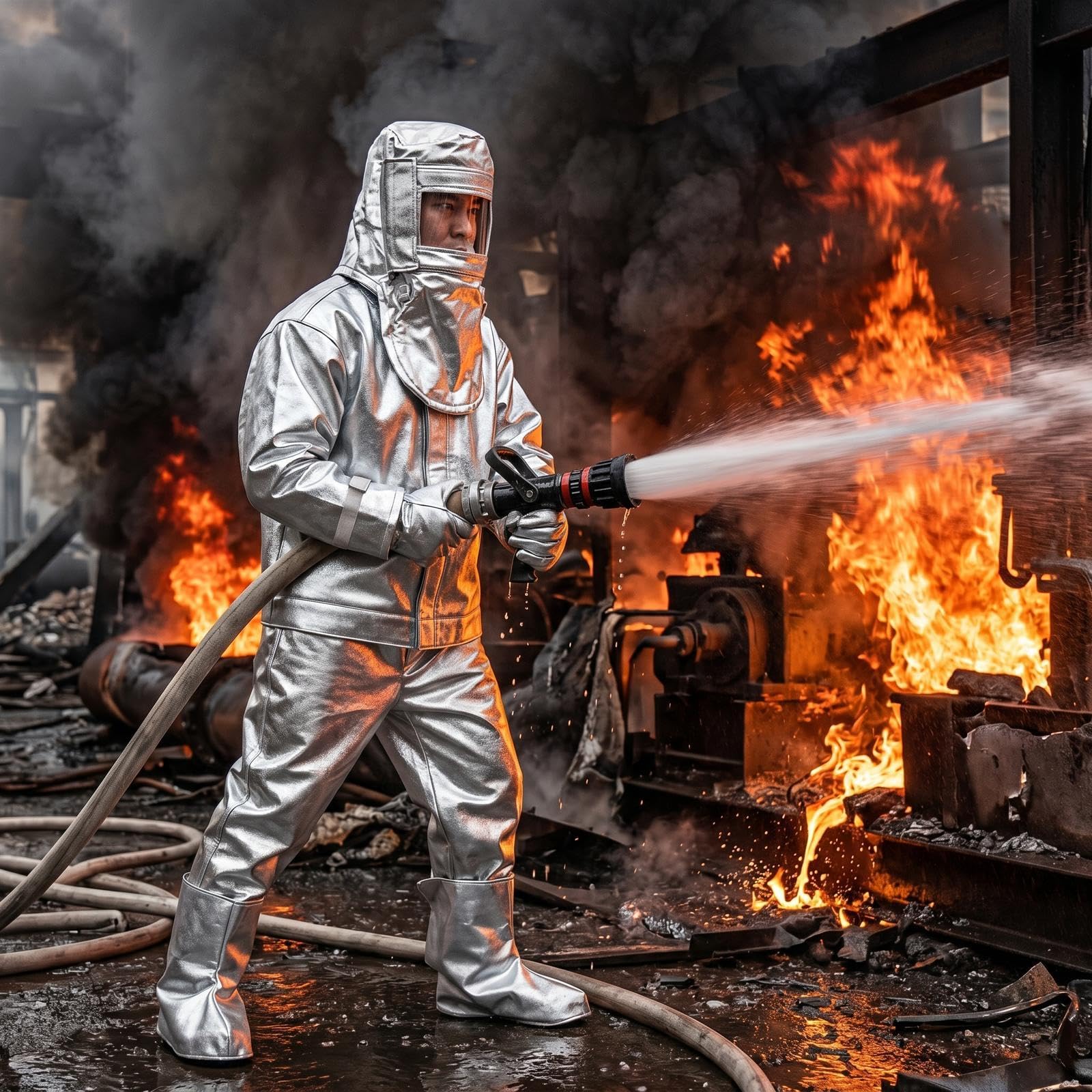 Overoles Ignífugos, Ropa Aislamiento Térmico Radiación Anti Térmica Adecuado para Aeroespacial, Protección contra Incendios, Policía A Prueba Explosiones