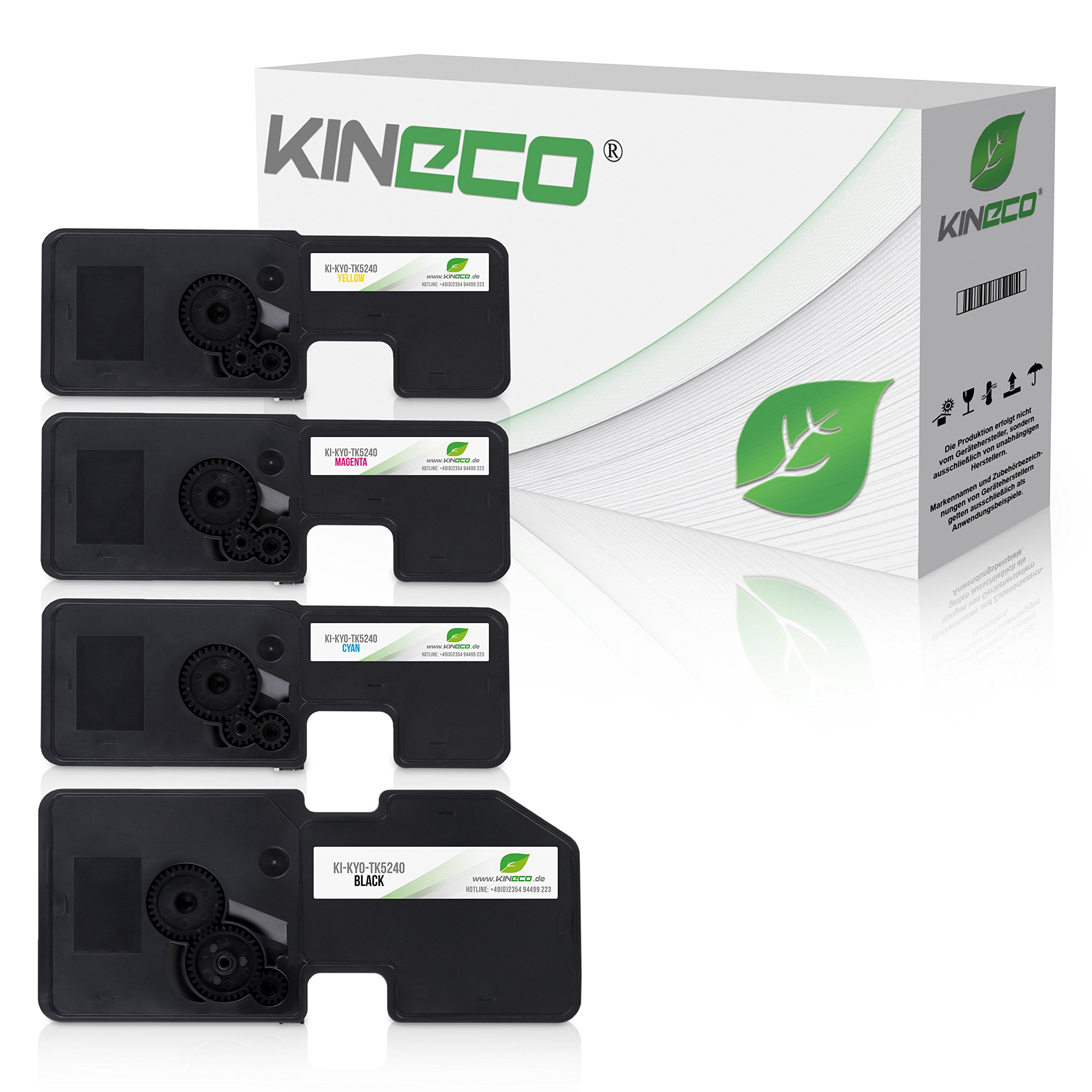 Kineco 4X Toner ersetzt TK5240 Multipack für Kyocera Ecosys M5526cdw P5026cdn