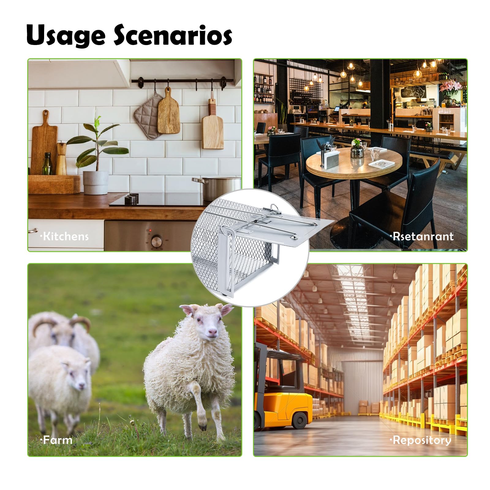 Piège à Souris et Rats Vivant, Format XXL, Respectueux des Animaux, Haute Sensibilité, Réutilisable – Piège à Rongeurs pour Cuisine, Jardin, Entrepôt (Argenté)