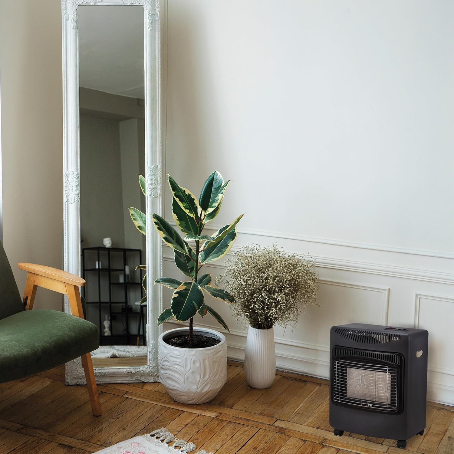 Daris Sannover 4200 W Infrared Gas Heater placed in a room