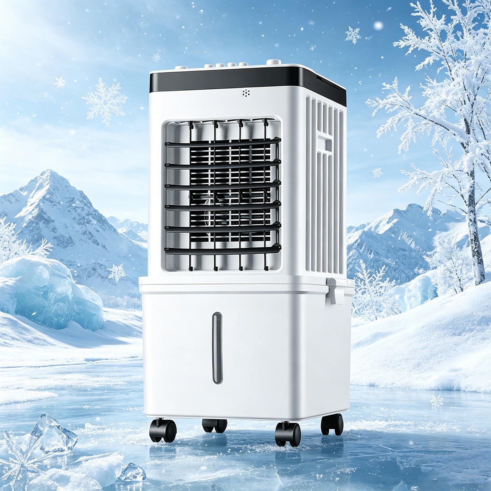 Evaporative Air Cooler, Swamp Cooler with 15L Tank & 3 Speeds for Home