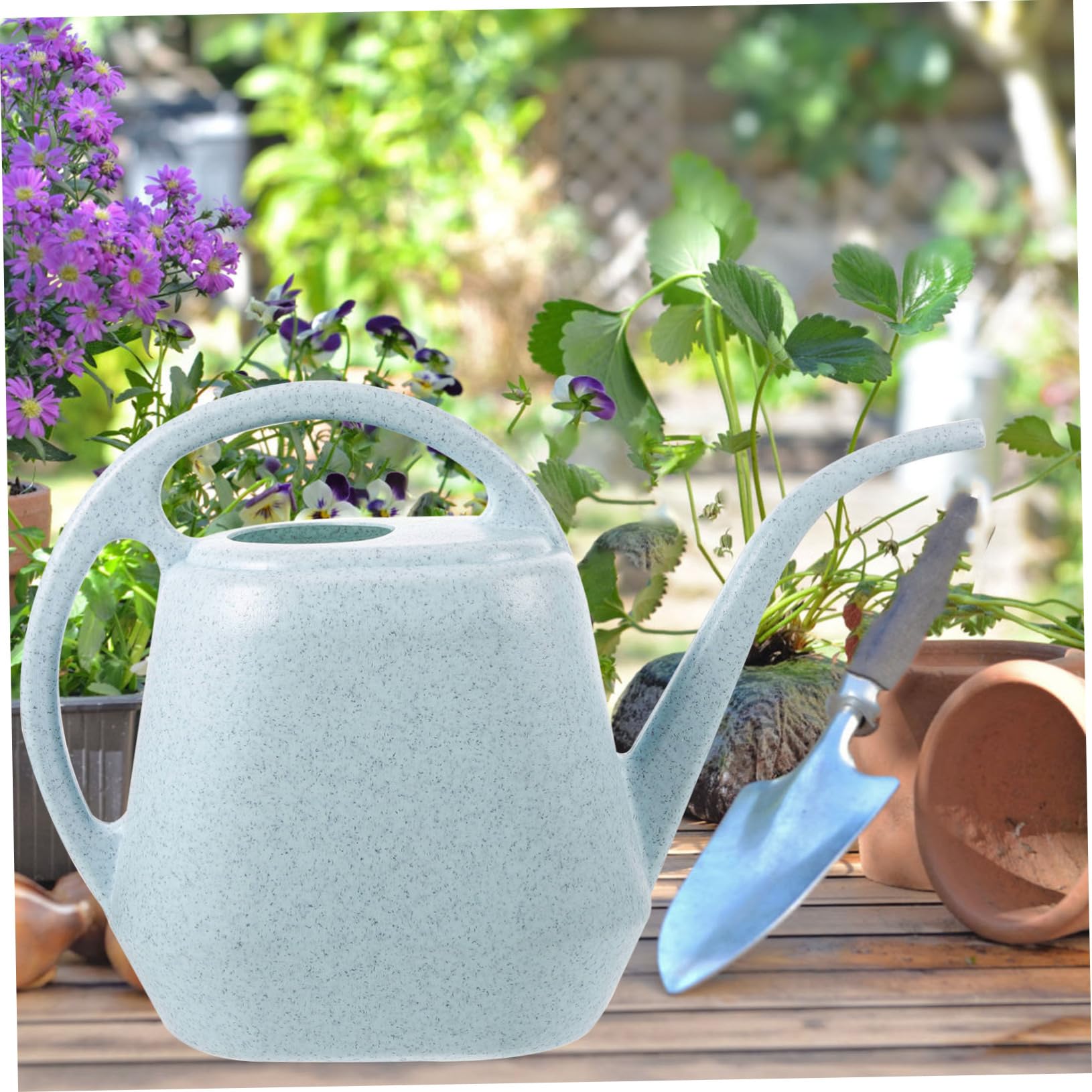 Annaffiatoio 4 Litri in Plastica Becco per Irrigazione Piante Succulente e Fiori, Manico Comodo e Versamento Facile, per Giardinaggio Domestico