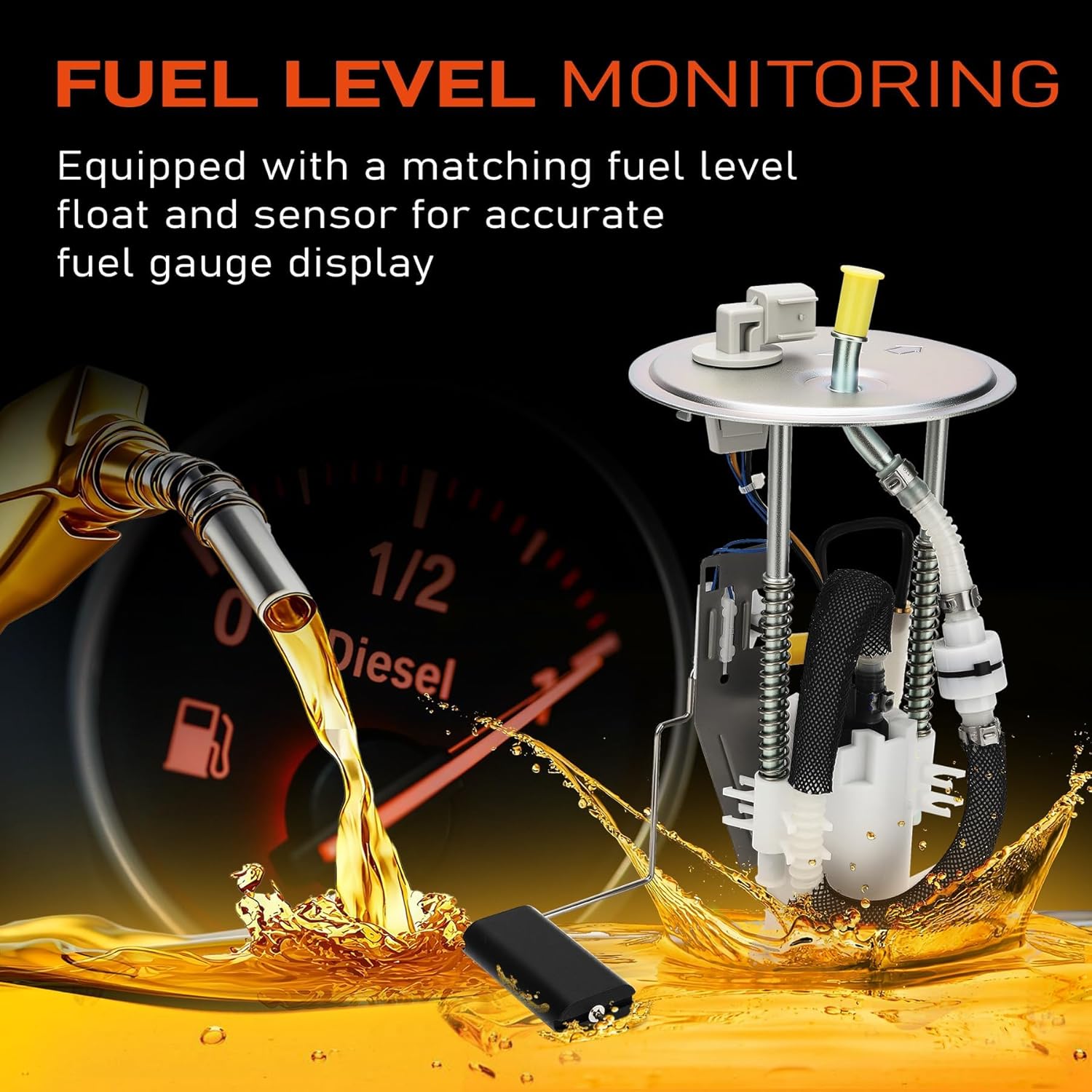 E2469M Electric Fuel Pump Compatible with Ford Mustang V8-4.6L V6-4.0L 2006-2009 Sending Unit Replacement 1010313 5R3Z9H307AC 6R3Z9H307AA 7R3Z9H307C FG0880 SP2099M P76341M