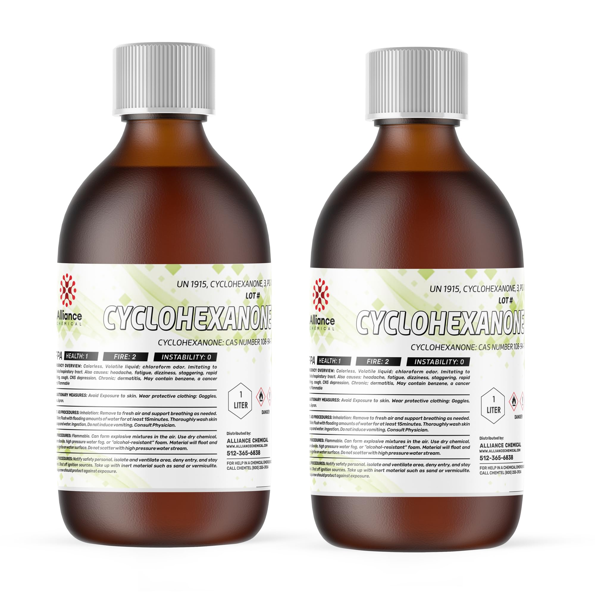 Cyclohexanone ACS Reagent Grade - 2 Liters Bottle - Convenient Pack Size Providing Reliable and consistent Performance for Various Industrial Applications.