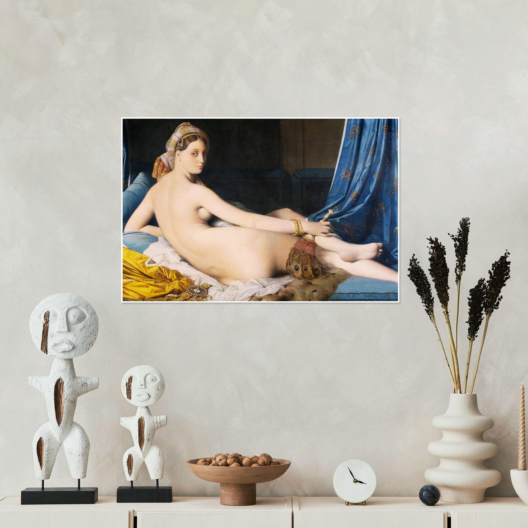 Posterlounge La grande odalisca Poster | 150 x 100 cm di Jean-Auguste-Dominique Ingres Quadri Decorazione per pareti