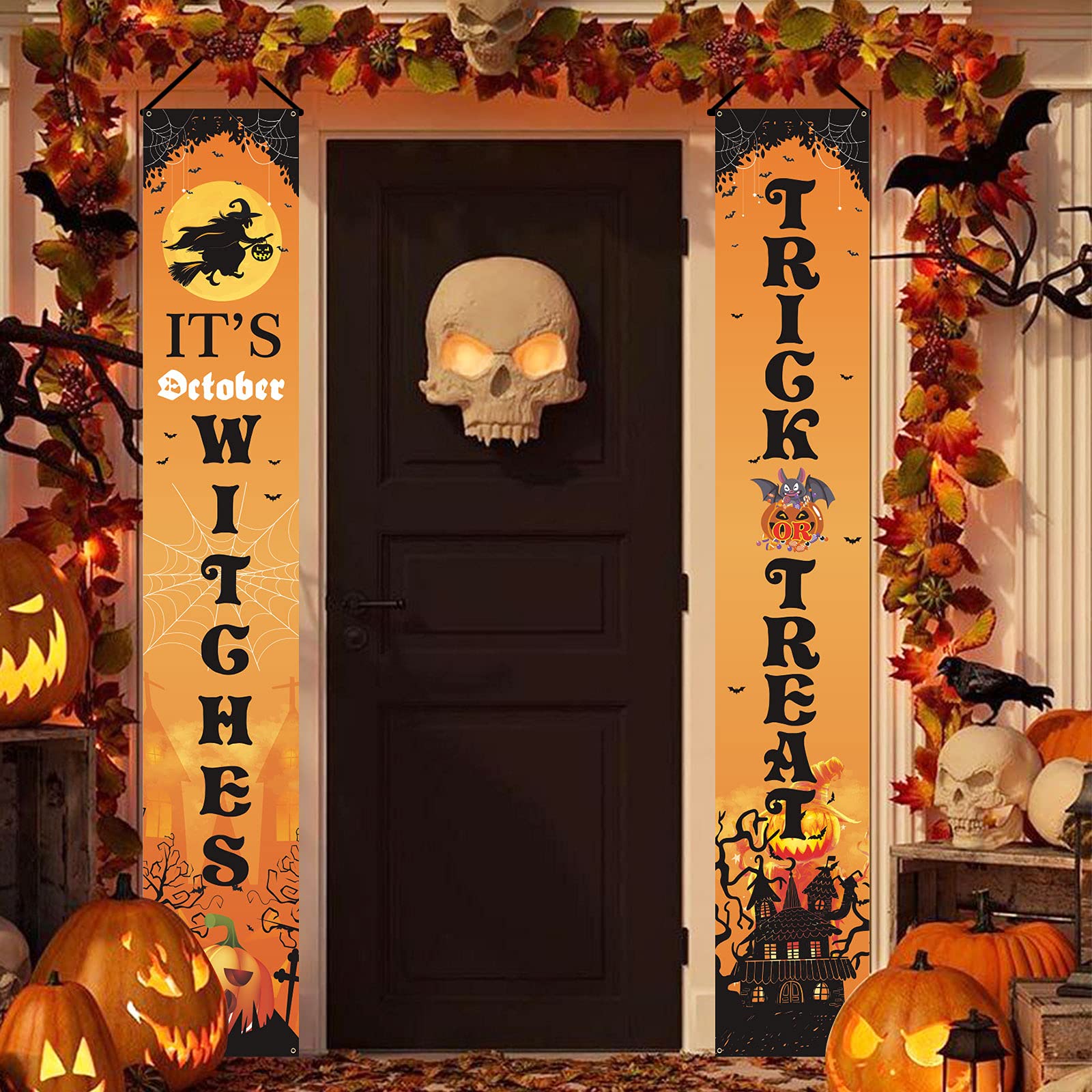 Bannières Fantômes Et Bonbons D'halloween | Vecteur Gratuite