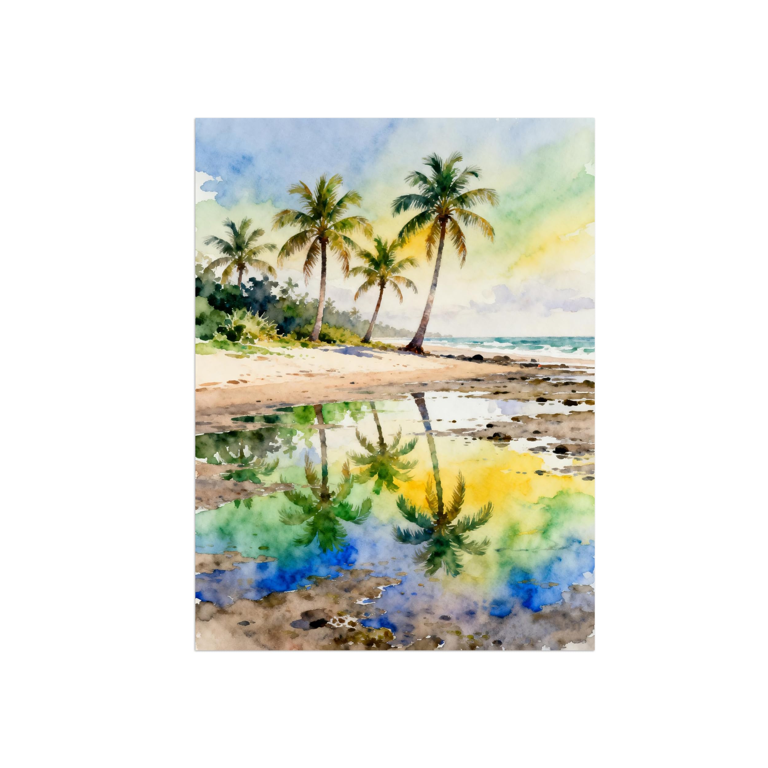 OZPWBVY Palm Tree Landscape Canvas Wall Art Print Painting 70x90cm Unframed