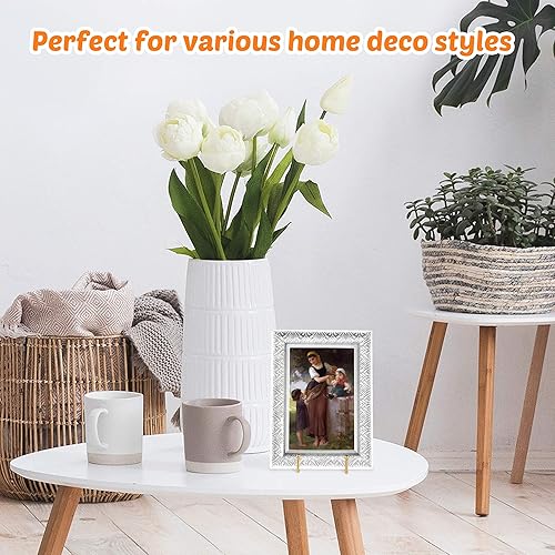 Miniatura 6 de Mocoosy Paquete de 2 soportes de placa dorada de 4 pulgadas para exhibición, soporte de caballete de alambre cuadrado de metal, soportes de