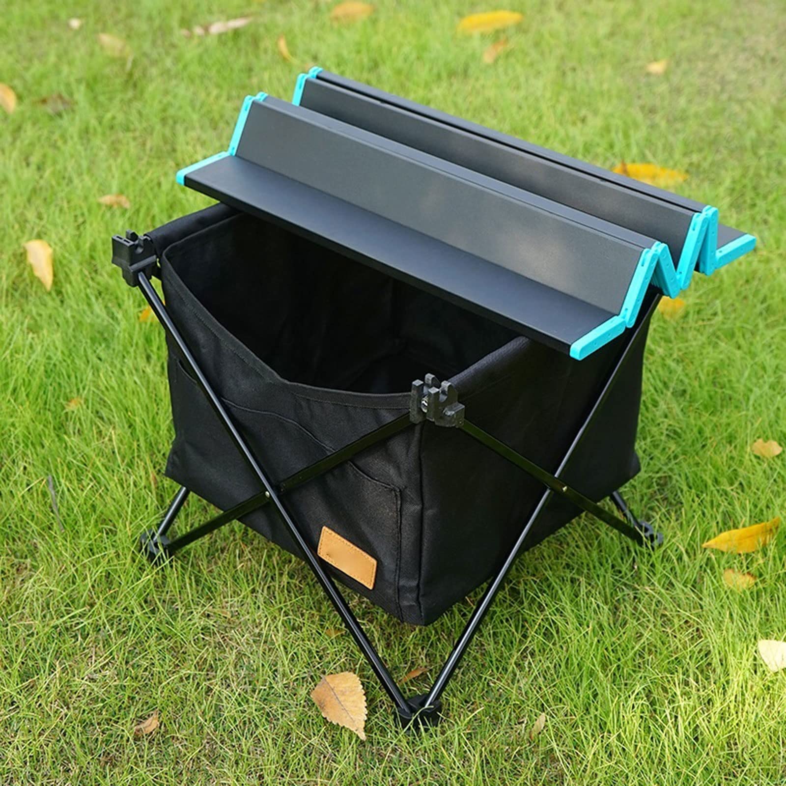 Mesa de camping plegable con bolsa de almacenamiento, mesa de picnic de aluminio ligera, portátil y plegable para barbacoas al aire libre, viajes y aventuras de camping