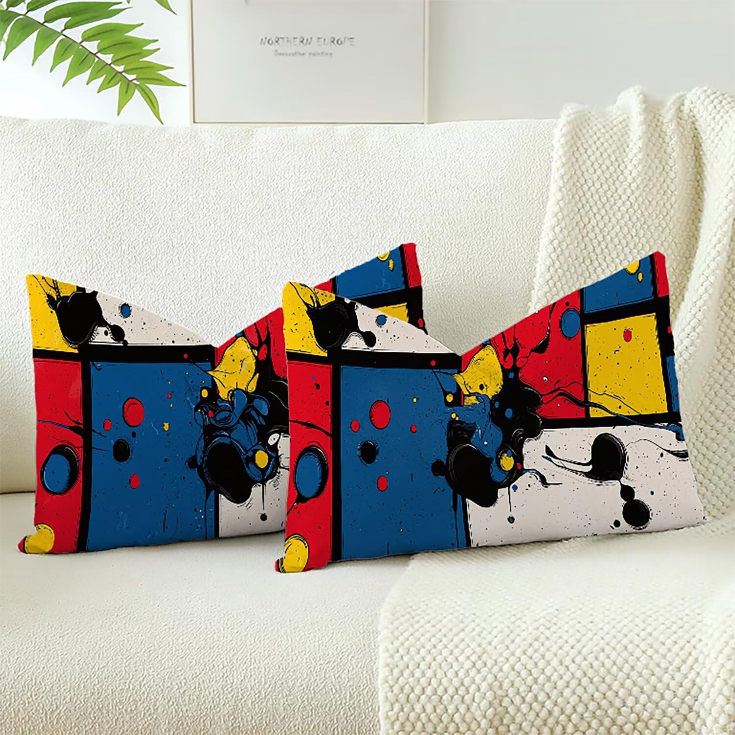 Housses de Coussins Velours 70x40cm Coussin Décoratif Canapé Moelleux Lavable Lot de 2