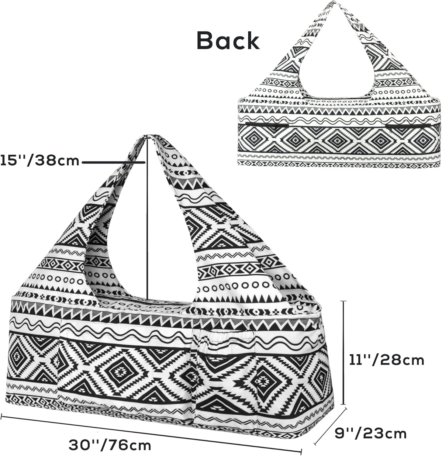 Yoga Mat Bag - Large Yoga Bag with Yoga Mat Strap, Zipper and Pockets - Yoga Bags and Carriers Fits All Your Stuff - Personalized Yoga Mat Bags for Women Fits Most Size Mats - Image 2