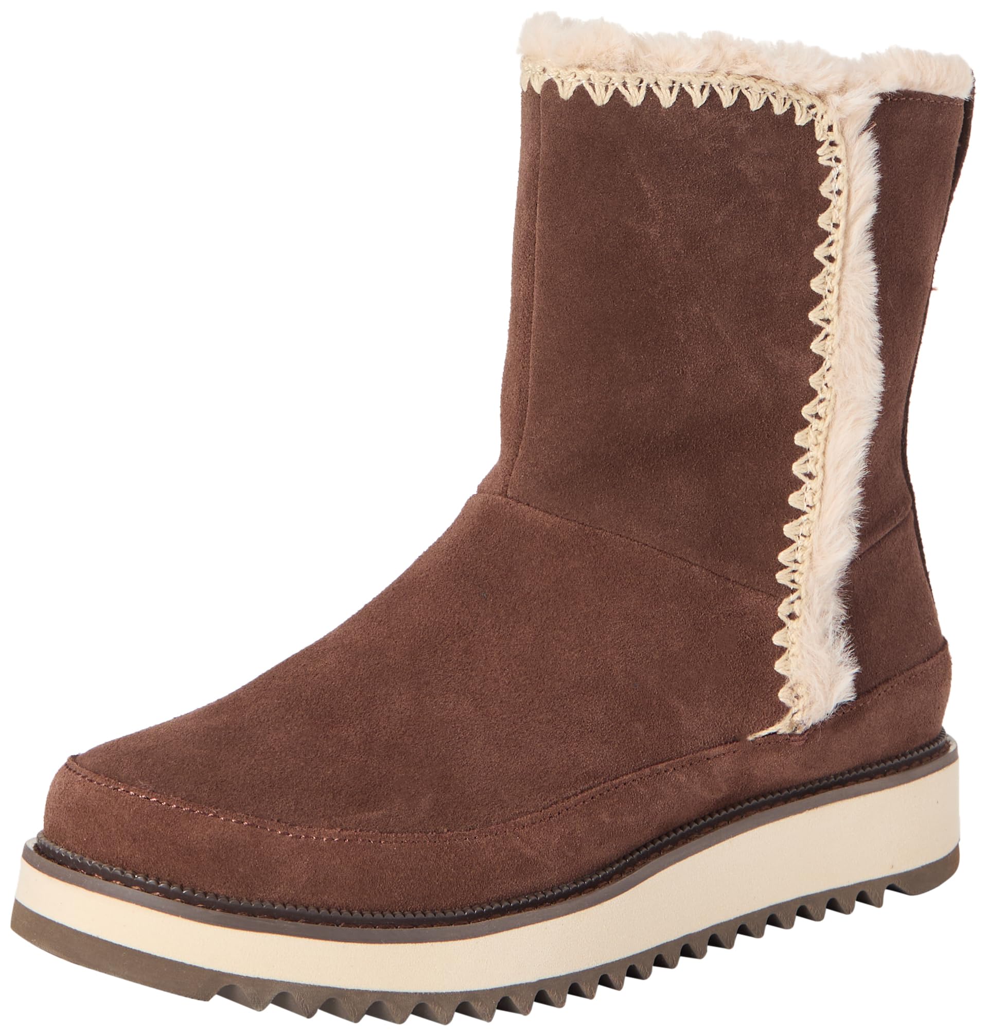 TOMS Women's Bergen Snow Boot, Water Resistant Oak Brown Suede, 6.5 UK