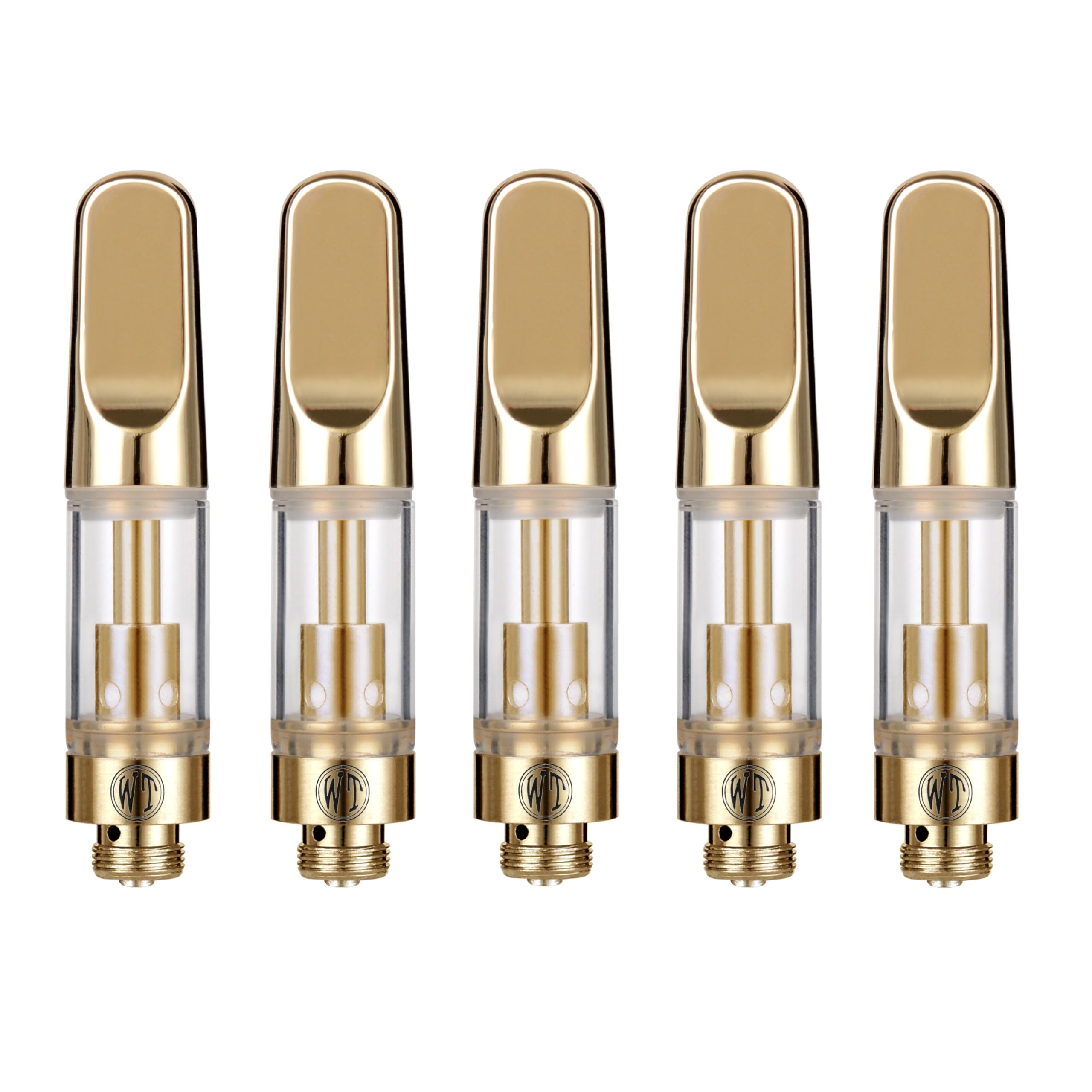 oil vape pen refillable WOLFTEETH 5 Pack 0.5ML CBD Atomizer Ceramic Core Stainless Steel Drip Tip | 510 Thread Cartridge for CBD and Thick Vape Flavor:Strawberry Raspberry Cherry ICE Tiffany RAZ Flavor Review bcpst
