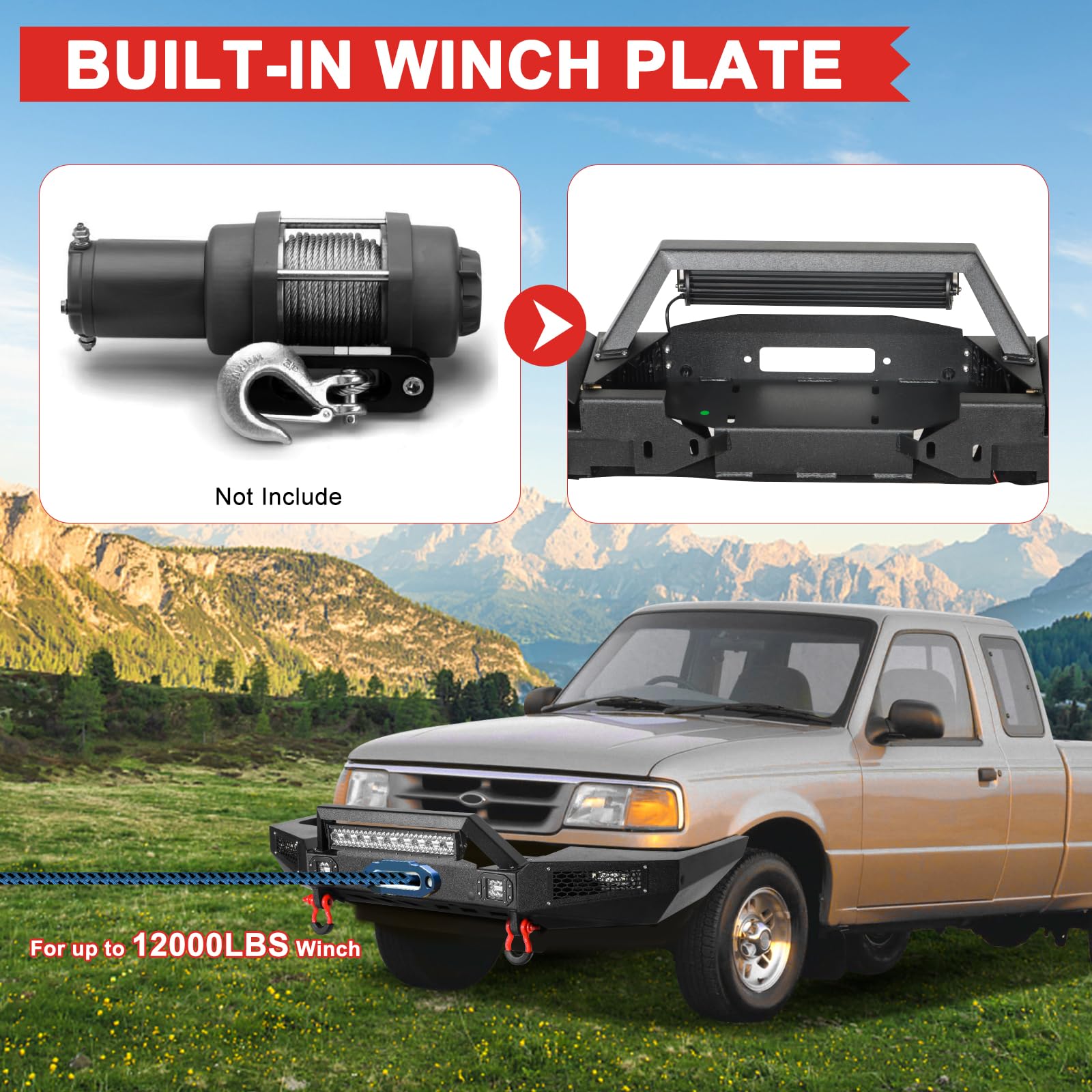 Winch Ready Bumpers For 1993 Ford Ranger Affordable Offroad Erangermod