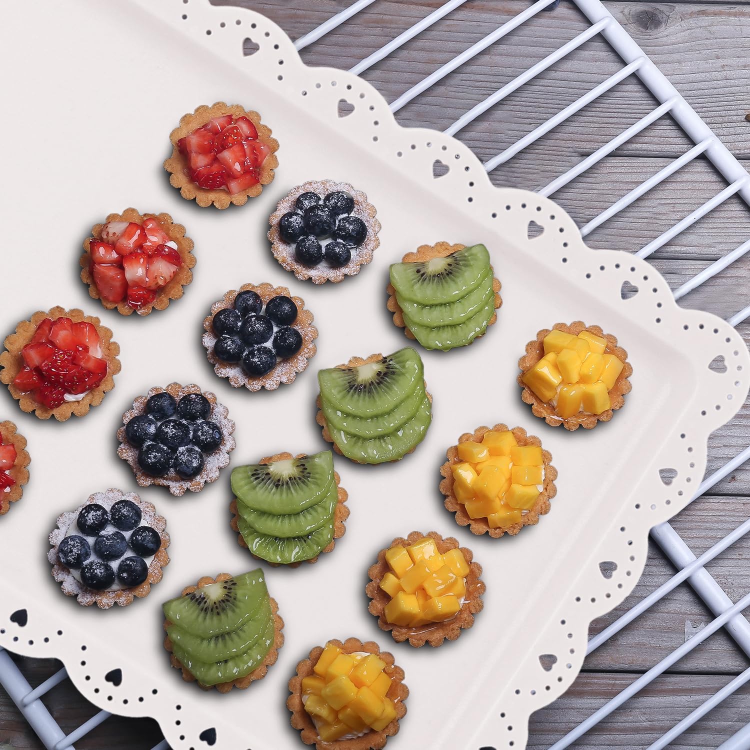 Food Tray, 12 Pack Serving Tray Serving Platter Cookies Dessert Plates,Disposable Plastic Serving Trays Rectangle Dessert Trays for Party, Wedding, Restaurant, 14.4" X 9.3" (White) - Image 5