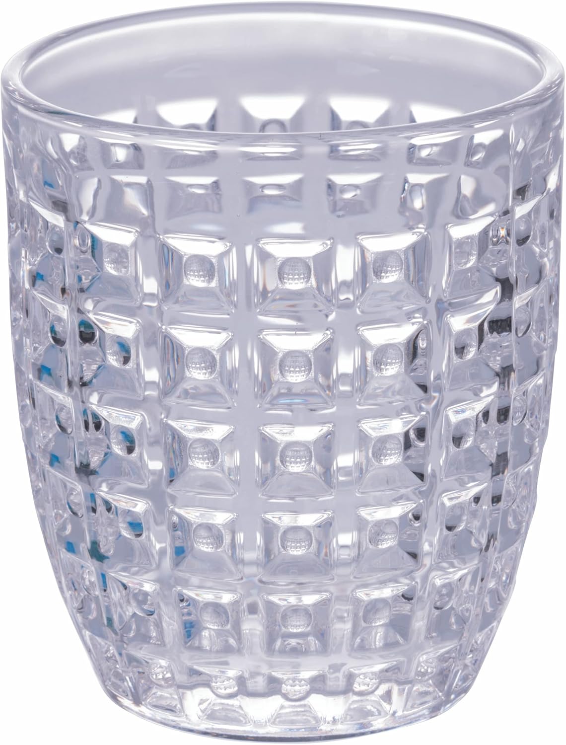 Villa d'Este Home Tivoli Geometrie Ocean Set of 6 Water Glasses 350 ml in Coloured Glass Paste Transparent